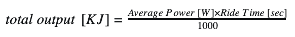 Peloton output calculation